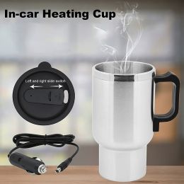 12v Stainless Steel Liner Car Electric Cup Car Water Cup Car Heating Cup Car Insulation Cup 450ml - White