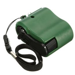 USB Hand Crank Phone Charger Manual Outdoor Hiking Camping Emergency Generator Camping Travel Charger Outdoor Survival Tools - Green