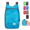 20L Unisex Lightweight Outdoor Backpack; Waterproof Folding Backpack; Casual Capacity Camping Bag For Travel Hiking Cycling Sport - Navy Blue*4