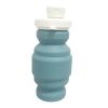 Portable Silicone Folding Cup 320ml Mini Outdoor Picnic Tableware Box Travel Coffee Retractable Wine Glass - Green - 320ml