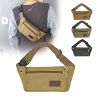 1pc Unisex Multifunctional Canvas Waist Bag Fanny Pack For Outdoor Activities - Army Green*3+Black*2