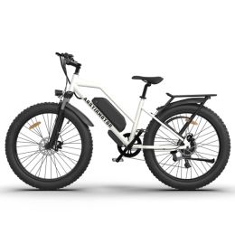 AOSTIRMOTOR Hot Fat Tire Adults Electric Bicycle 26 In. Electric Mountain Bike; 48V 13AH ; S07-G(White) - as picture