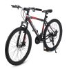 S26102 Elecony 26 Inch Mountain Bike; Shimano 21 Speeds with Mechanical Disc Brakes; High-Carbon Steel Frame; Suspension MTB Bikes Mountain Bicycle fo