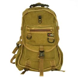 Blancho [City Boy] Multipurpose Canvas Outdoor Backpack / Dayback / School Bag - Stylish Khaki - BP-WDL020-KHAKI