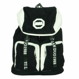 [Fashion Canvas- Black & White] Multipurpose Outdoor Backpack / Dayback / School Bag - BP-WDL009-BLACK