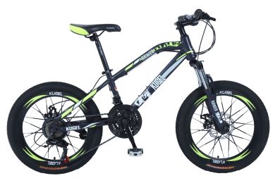 Kids Mountain Bike 20 Inch Steel Kugel Rainier Black/Yellow - as Pic