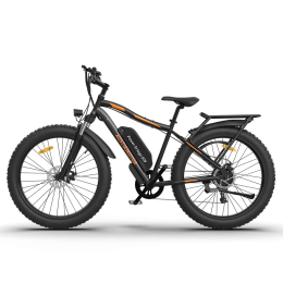 AOSTIRMOTOR S07-B 26&quot; 750W Electric Bike Fat Tire P7 48V 13AH Removable Lithium Battery for Adults with Detachable Rear Rack Fender(Black) - as P