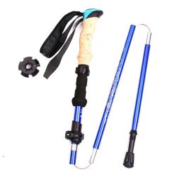 Camping & Hiking Adjustable Anti-Shock Hiking Walking Climbing Sticks - Blue - Trekking Poles