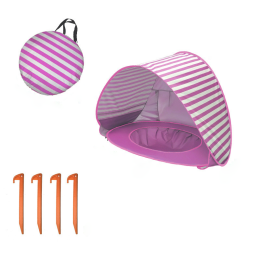 New Stylish Kids Beach Holiday Shade Splash Tent - Pink Stripes - Car Tent