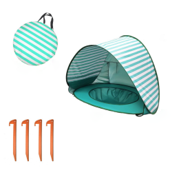 New Stylish Kids Beach Holiday Shade Splash Tent - Green Stripes - Car Tent