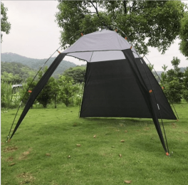 Camping Tent Sunshade Waterproof Tent Outdoor Canopy Beach Shelter Sunscreen Tent For Camping Hiking Fishing Bearing 5-8 People - Gray green