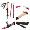 Camping & Hiking Adjustable Anti-Shock Hiking Walking Climbing Sticks - Red - Trekking Poles