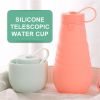 500ml Large Capacity Silicone Folding Water Bottle High Temperature Resistance Outdoor Sports Bottle Travel Portable Cup - 500ML - 04