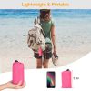 Portable Beach Blanket 4.6' x 6.6' Waterproof Foldable Camping Rug Pocket Sandproof Picnic Mat - Pink