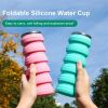 480ml Foldable Silicone Water Cup Creative Protable Travel Cycling Running Water Bottle Folding Outdoor Sports Kettle Drinkware - 480ml - 01