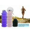 500ml outdoor retractable water bottle portable collapsible silica gel sports cup - as shown - A06 500ML