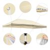 10X20ft EZ Pop Up Canopy Replacement Top/Beige - As Picture