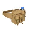 Tactical Waist Bag Denim Waistbag With Water Bottle Holder For Outdoor Traveling Camping Hunting Cycling - Army Green