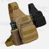 Military Tactical Shoulder Bag; Trekking Chest Sling Bag; Nylon Backpack For Hiking Outdoor Hunting Camping Fishing - Black - Nylon