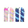 500ML Large Capacity Silicone Sports Water Bottle Outdoor Folding Water Cup For Climbing Travel - as picture3