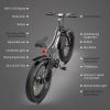 AOSTIRMOTOR S18 26&quot; 750W Electric Bike Fat Tire 48V 15AH Removable Lithium Battery for Adults - as Pic