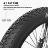 AOSTIRMOTOR S18 26&quot; 750W Electric Bike Fat Tire 48V 15AH Removable Lithium Battery for Adults - as Pic