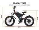 AOSTIRMOTOR Electric Bicycle 500W Motor 26" Fat Tire With 48V/15Ah Li-Battery S18-MINI New style - as Pic