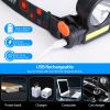 LED Headlight Super Bright Head Torch USB Rechargeable Headlamp  - Black