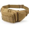 1pc Casual Waist Bag; Multifunctional Shoulder Tactical Waist Bag For Outdoor Mountaineering; Running; Cycling - Black