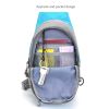 Multifunctional Single Shoulder Backpack For Outdoor Activities - Black+Sky Blue