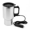 12v Stainless Steel Liner Car Electric Cup Car Water Cup Car Heating Cup Car Insulation Cup 450ml - White