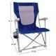 2-Pack Folding Hard Arm Beach Bag Chair with Carry Bag; Blue - Blue - Steel; Polyester; Resin