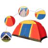 Bosonshop Outdoor 8 Person Camping Tent Easy Set Up Party Large Tent for Traveling Hiking With Portable Bag;  Blue - Red