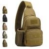 Military Tactical Shoulder Bag; Trekking Chest Sling Bag; Nylon Backpack For Hiking Outdoor Hunting Camping Fishing - ACU - Nylon