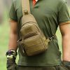 Military Tactical Shoulder Bag; Trekking Chest Sling Bag; Nylon Backpack For Hiking Outdoor Hunting Camping Fishing - Army Green - Nylon